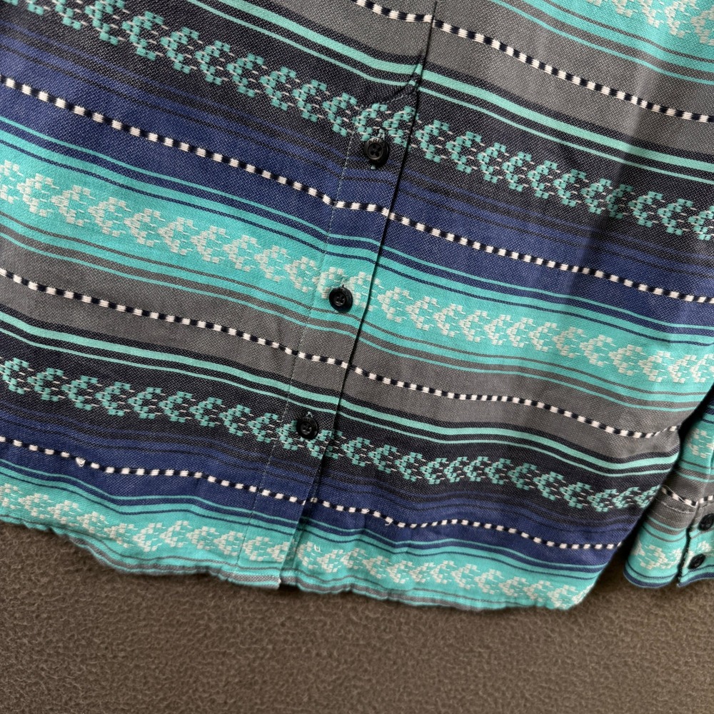 Ariat Button Down Women M Multi Southwestern Western Cowgirl Barrel Racer Top - Picture 7 of 8